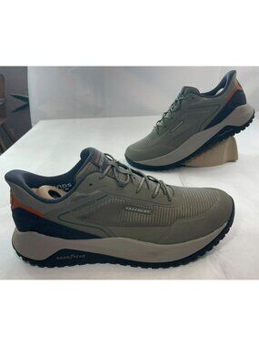 Skechers Slip-Ins Athletic Shoes Goodyear Sole Olive & Black Men's Size 13 NWOB